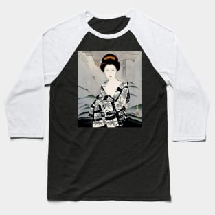 Japanese Woman After Bath - Ukiyo-e Baseball T-Shirt